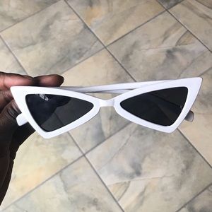 White fashion glasses